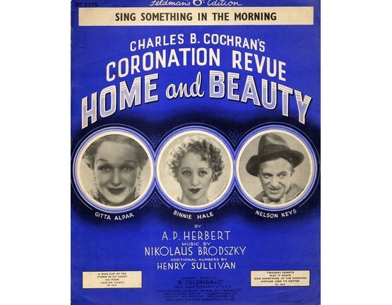 7791 | Sing Something in the Morning. Binnie Hale, Nelson Keys and Gitta Alpar from "Home and Beauty"