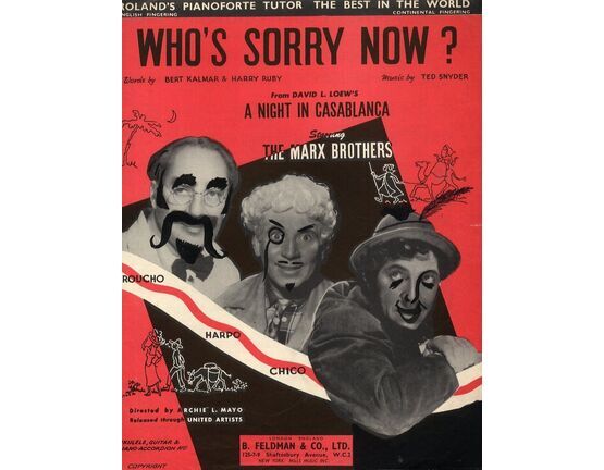 7791 | Who's Sorry Now - from "A Night In Casablanca" - Featuring The Marx Brothers