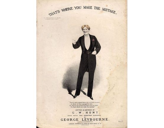 7798 | That's Where You Make the Mistake - Sung with the Greatest Success by George Leybourne