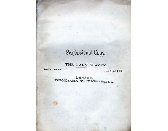 7798 | The Lady Slavey Lancers - For Piano Solo - Hopwood and Crew Edition No. 3600