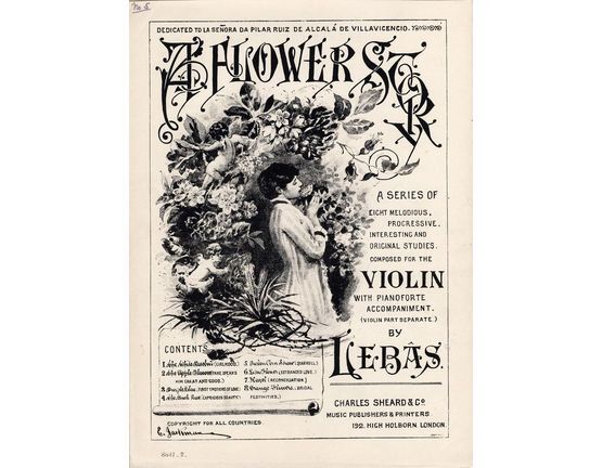 7799 | A Flower Story - A Series of Eight Melodious. Progressive, Interesting and Original Studies for Violin with piano accompaniment