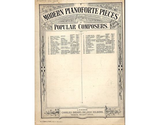 7799 | Reverie de Zora - Modern Pianoforte Pieces by Popular composers  Series No. 25 - Musical Boquuet No. 7386 & 7387