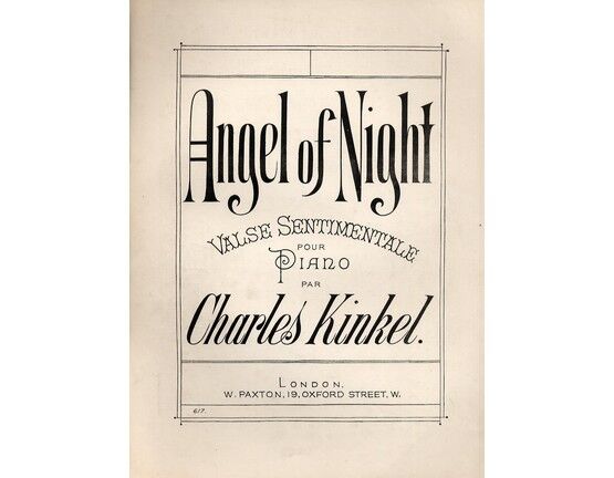 7800 | Angel of Night - Valse Sentimentale - Pour piano - Paxton edition no. 617