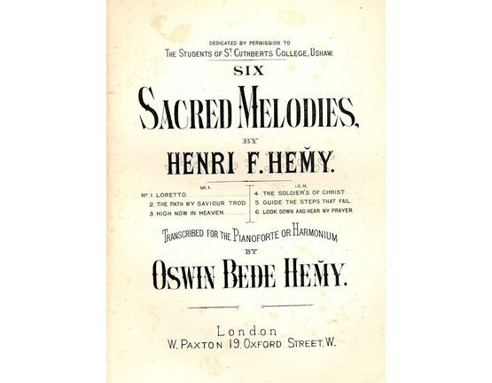 7800 | Book 2 from Six sacred melodies series - No's 4 - 6 - Dedicated by permission to the students of St. Cuthberts College, Ushaw - For Pianoforte or Harm