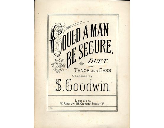 7800 | Could a Man be Secure - Duet for Tenor and Bass - Paxton edition No. 721