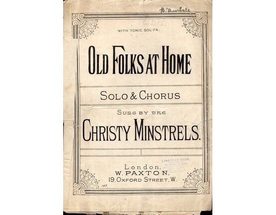 7800 | Old Folks at Home - Solo and Chorus - Sung by the Christy Minstrels
