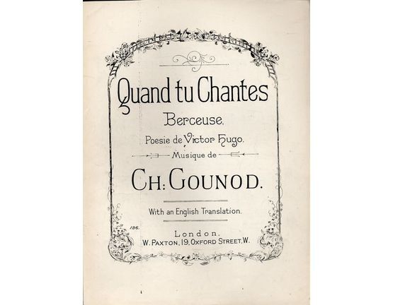 7800 | Quand tu Chantes - Berceuse - Song in the key of E flat major