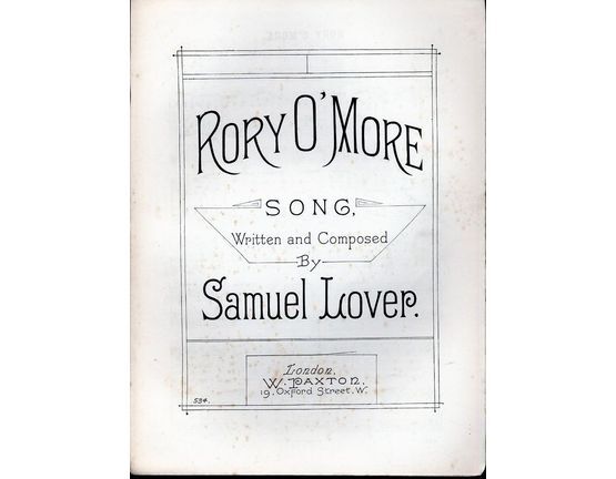 7800 | Rory O'More - Song - Paxton & Co edition No. 534
