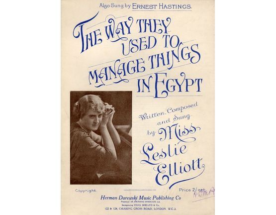 7803 | The way they used to manage things in Egypt - Sung by Miss Leslie Elliott, also sung by Ernest Hastings