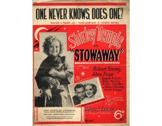 7807 | One Never Knows, Does One - Song featuring Shirley Temple in "Stowaway"