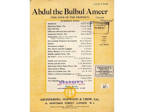 7809 | Abdul The Bulbul Ameer, The sons of the prophet