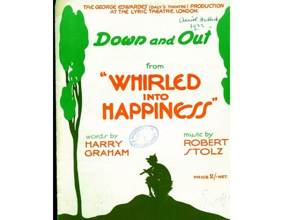 7809 | Down and Out - Vocal Duet (with piano accompaniment) - From 'Whirled into Happiness'