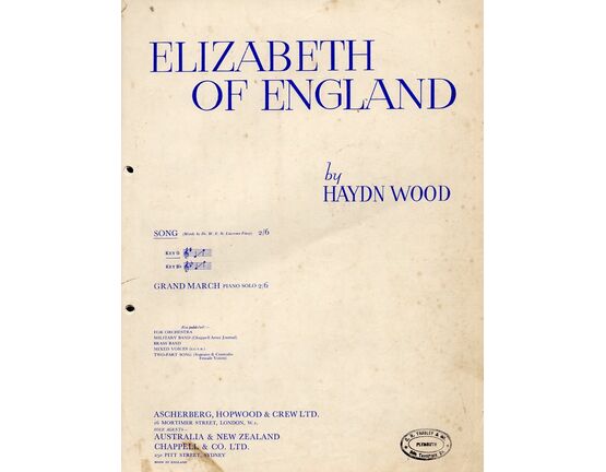 7809 | Elizabeth of England - Song  - In the key of G major