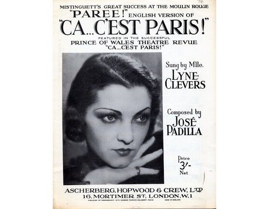 7809 | Paree (English Version of "Ca C'est Paris") - From "Ca....C'est Paris!" - Featuring Lyne Clevers