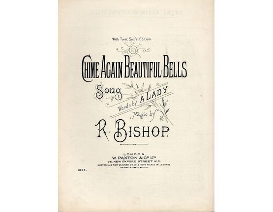 7814 | Chime Again Beautiful Bells - Song with Tonic Sol-Fa - Paxton Edition No. 1005