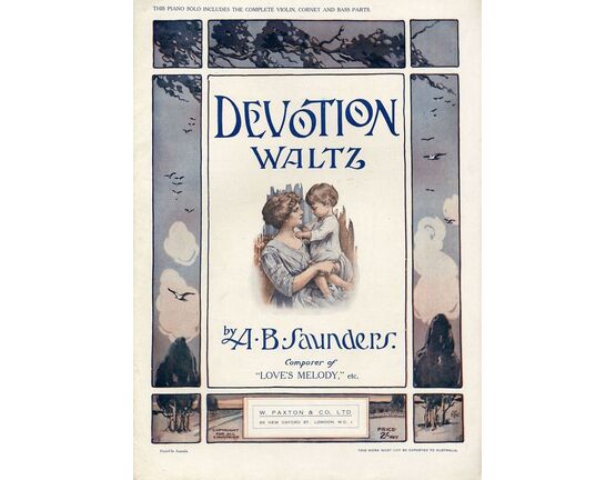 7814 | Devotion Waltz - Piano Solo including the Complete Violin, Cornet and Bass Parts