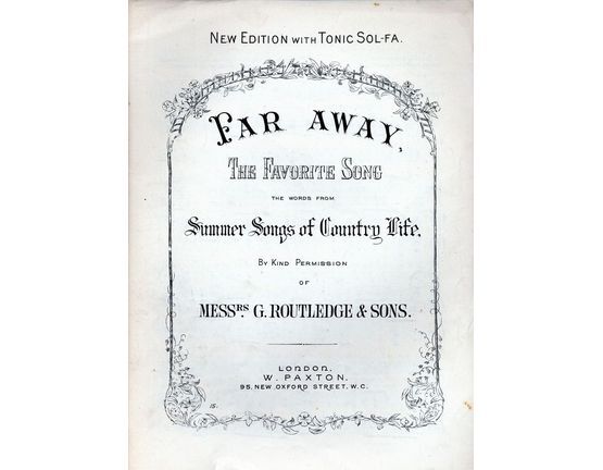 7814 | Far Away - The Favourite Song - New Edition with Tonic-Sol-Fa - The Words from Summer Songs of Country Life