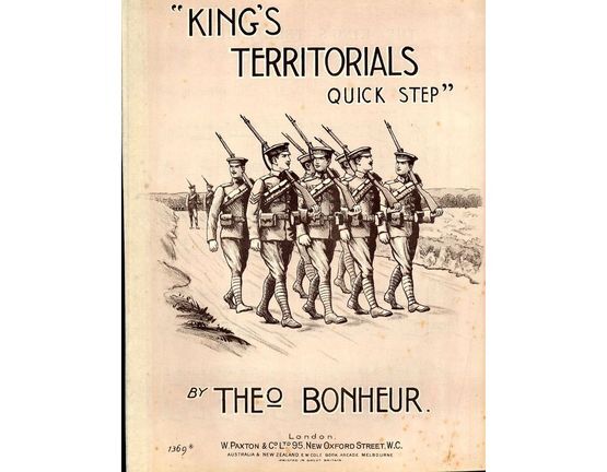 7814 | King's Territorials - Quick March Two-Step for Piano Solo - Paxton edition No. 1369