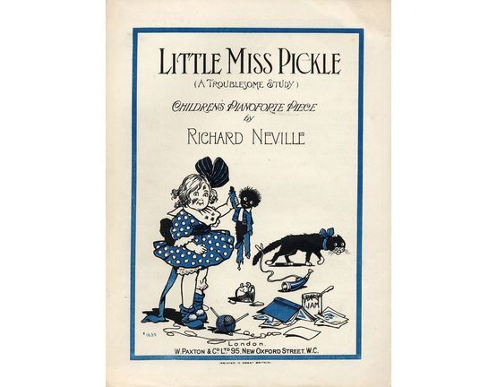 7814 | Little Miss Pickle (A Troublesome Study) - Childrens Pianoforte Piece - Paxton edition No. 1630 - The Nursery Series