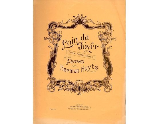 7814 | Loin du Foyer (Far from Home) - Pour Piano - Op. 15 - Paxton edition No. 1602