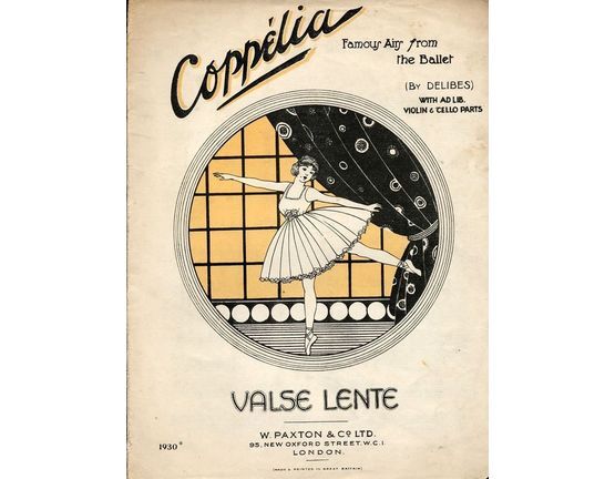 7814 | Valse Lente - Famous Airs from the ballet "Coppelia" - With Ad Lib Violin and Cello Parts