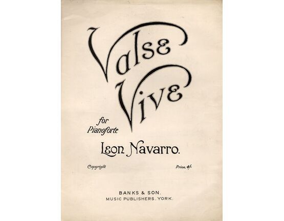 7817 | Valse Vive - For Pianoforte