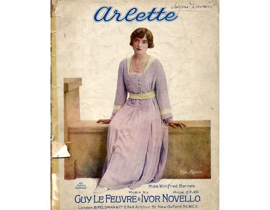 7823 | Arlette - An Operette in Three Acts - The George Grosssmith and Edward Laurillard Presentation at the Shaftesbury Theatre - Vocal Score