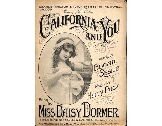 7823 | California and You - Song featuring Miss Daisy Dormer