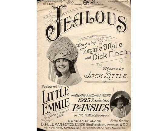 7823 | Jealous - Song Featuring Little Emmie and Madame Pauline Rivers in the 1925 production of "Pansies" at the Tower, Blackpool