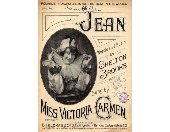 7823 | Jean - Feldmans 6d Edition No. 1174 - As sung by Miss Victoria Carmen