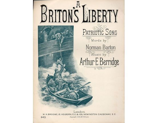 7825 | A Briton's Liberty - Patriotic Song - For Piano and Voice