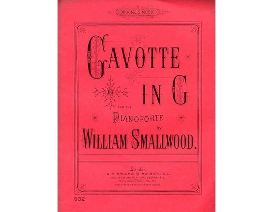 7825 | Gavotte in G - For the Pianoforte - Broome edition no. 832