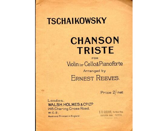7831 | Chanson Triste - For Violin (or Cello) and Pianoforte