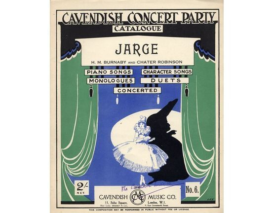 7833 | Jarge - Cavendish Concert Party Catalogue No. 6