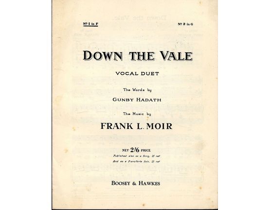 7834 | Down The Vale - Vocal Duet - In the key of F major