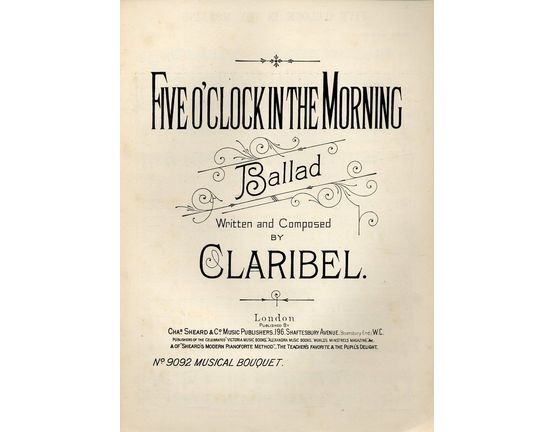 7842 | Five O'Clock in the Morning - Ballad - Musical Bouquet No. 9092