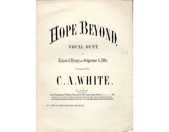 7842 | Hope Beyond - Vocal Duet for Tenor & Bass or Soprano & Alto - Musical Boquuet No. 5047 & 5048