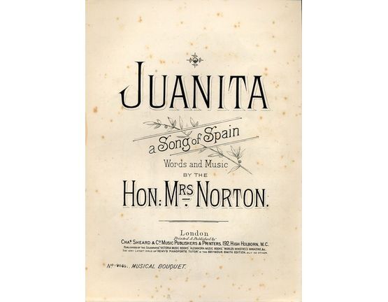7842 | Juanita - A Song of Spain - Musical Bouquet No. 9045