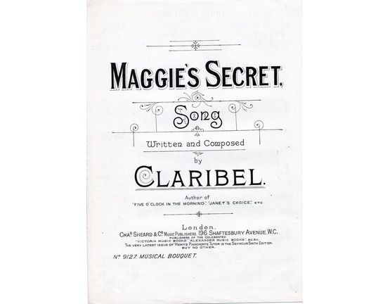 7842 | Maggie's Secret - Song - Musical Boquuet No. 9127