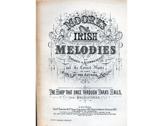 7842 | The Harp That Once Through Tara's Halls -Moore's Irish Melodies with Symphonies & Accompaniments and the Correct Words as sung by the Author - Musical