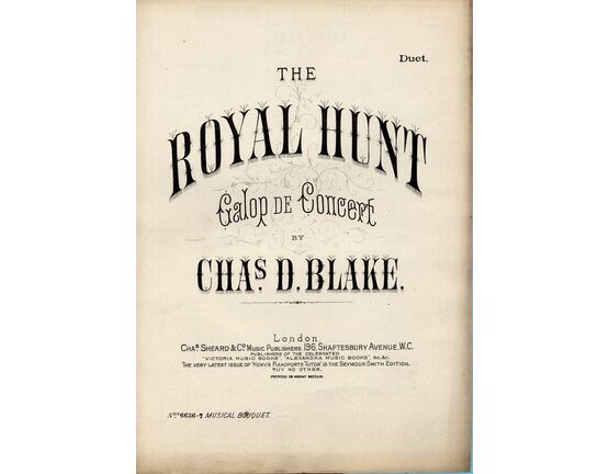 7842 | The Royal Hunt - Galop De Concert - Piano Duet