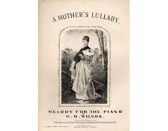 7843 | A Mother's Lullaby - Melody for the Piano - Musical Bouquet No.'s 5984 & 5985