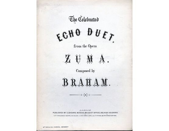 7843 | Echo Duet -  From the Opera "Zuma"  -  Vocal Duet - Musical Bouquet No. 3521 & 3522