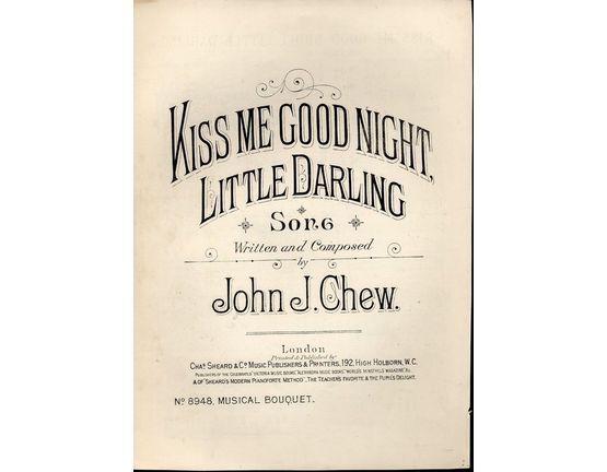 7843 | Kiss me Good night Little Darling - Song - Musical Bouquet No. 8948