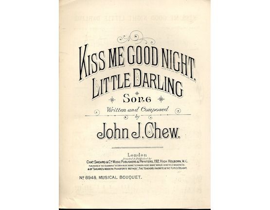 7843 | Kiss me Good Night Little Darling - Song - Musical Bouquet Series No. 8948