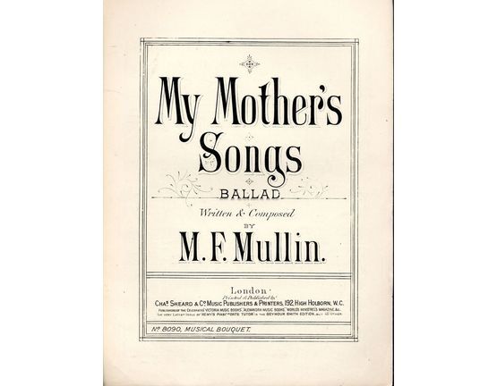 7843 | My Mother's Songs - Ballad - Musical Bouquet No. 8090