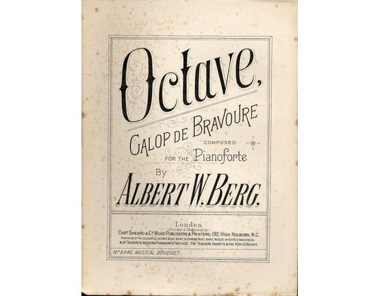 7843 | Octave - Galop de Bravoure - Composed for the Pianoforte - Musical Bouquet - No. 8340