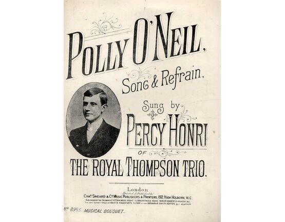 7843 | Polly O'Neil - Song & Refrain - Sung by Percy Honri
