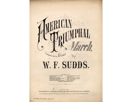 7845 | American Triumphal March, - Composed for the Piano