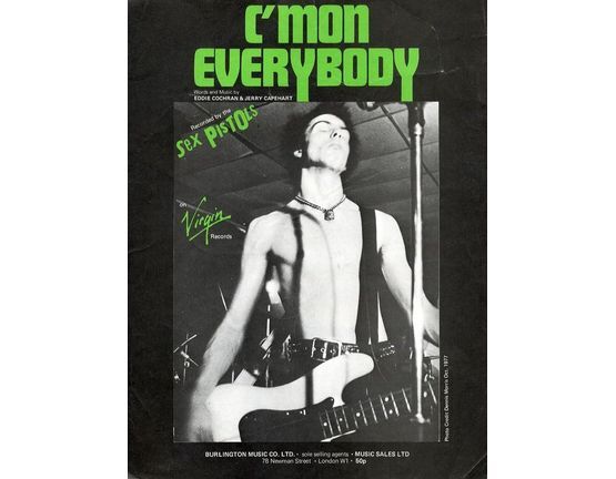 7849 | C'mon Everybody - Recorded by The Sex Pistols on Virgin Records - For Piano and Voice with chord symbols